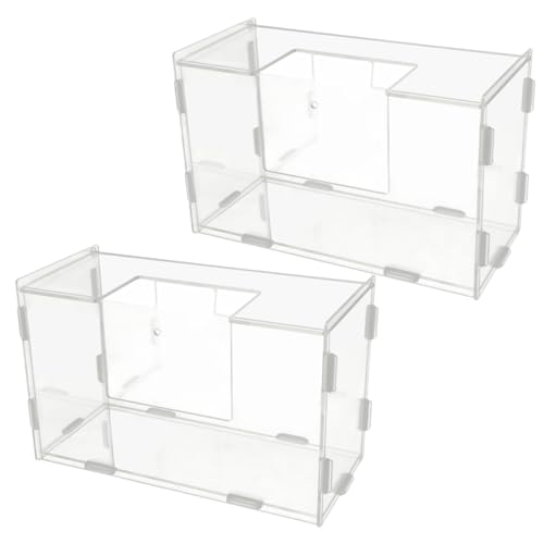 Happyyami 2St Hasengrasständer Heuraufe für Kleintiere Fressregal für Lebensmittel Futterkrippe Hasen Futterständer Hasen Futterspender Hamsterfutter Kaninchenversorgung Acryl Transparent von Happyyami