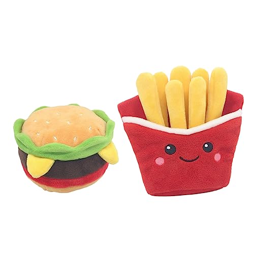 Happyyami 2stücke Kuscheltier Für Haustiere Mit Geräuschfunktion Plüschspielzeug Im Hamburger Und Pommes-Design Zum Spielen Und Kauen Fördert Die Beschäftigung Ihres Hundes Happyyami 2stücke Kuscheltier Für Haustiere Mit Geräuschfunktion Plüschspielzeug Im Hamburger Und Pommes-Design Zum Spielen Und Kauen Fördert Die Beschäftigung Ihres Hundes von Happyyami