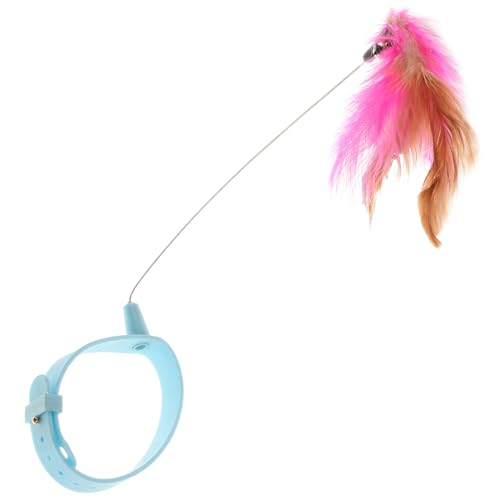 Happyyami 2stücke Interaktives Katzenspielzeug Mit Halsband Und Federstab Fördert Die Spielinstinkte Ihrer Katze Hält Sie Beschäftigt Und Schützt Möbel Vielseitiges Und Langlebiges von Happyyami