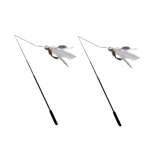 Happyyami 2stücke Katzenangel Mit Teleskopstange Interaktives Spielzeug Für Katzen Aus Carbonfaser Mit Bunten Federn Für Spielerische Unterhaltung Und Körperliche Fitness von Happyyami