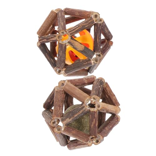 Happyyami 2stücke Katzenminze Spielzeug Handgefertigte Molar Bälle Für Katzen Zur Zahnreinigung Und Selbstbeschäftigung Sicher Und Langlebig von Happyyami