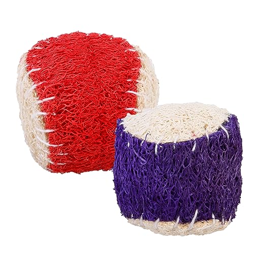 Happyyami 2stücke Hundespielzeug Tennisbälle Naturkautschuk Lustiges Kauspielzeug Für Hunde Beschäftigung Training Und Zahnpflege Zufällige Farben von Happyyami