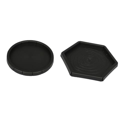 Happyyami 2stücke Reptilien Futter Und Wassernapf rutschfeste Kunststoffschalen Für Schildkröten Und Echsen Praktische Pet Supplies Schwarz Für Terrarium Und Reptilienhaltung von Happyyami