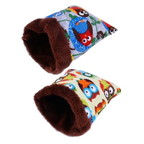 Happyyami Haustier Schlaf Käfig 2 Stücke Hamster Schlafsäcke Plüsch Bett Tasche Für Tiere von Happyyami