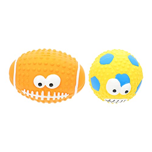 Happyyami Interaktives Hundespielzeug Quietschendes Kauspielzeug Für Hunde 2er-Pack Tragbares Welpenspielzeug Lustiges Hundezubehör von Happyyami