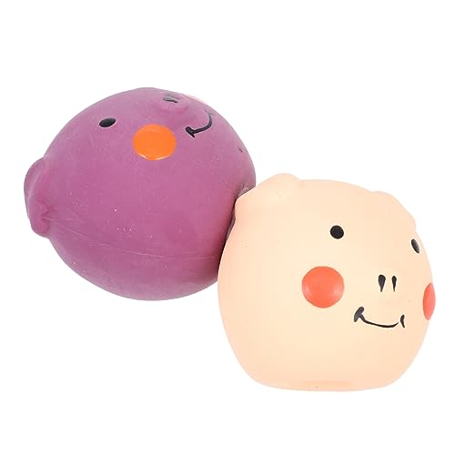 Happyyami 2stücke Hundespielzeug Quietschende Latex Bälle Für Welpen Zahnpflege Und Spielspaß Drinnen Und Draußen von Happyyami