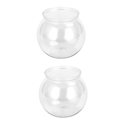 Happyyami 2er-Pack Tanks 12 5 cm Mini-aquarien Aus Rundem Kunststoff Leicht Zu Reinigen Für Die Heimdekoration Pflege Kleiner Fische Happyyami 2er-Pack Tanks 12 5 cm Mini-aquarien Aus Rundem Kunststoff Leicht Zu Reinigen Für Die Heimdekoration Pflege Kleiner Fische von Happyyami