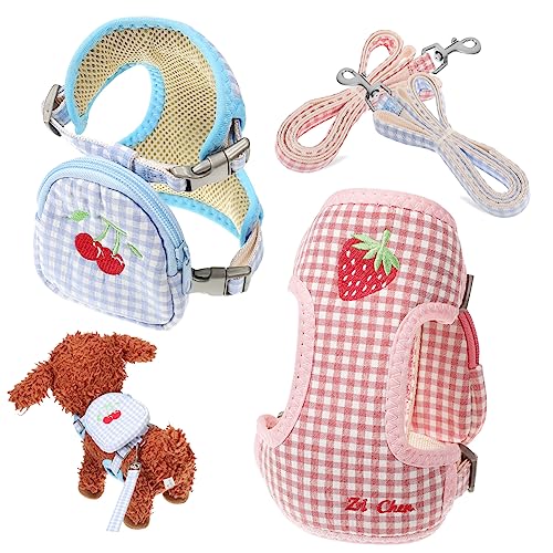 Happyyami 2stücke Kleines Hundegeschirr Mit Abnehmbarem Rucksack Für Welpen Und Kleine Tiere Verstellbare Haustierweste Aus Polyester Mit Tasche Für Snacks Und Schlüssel Happyyami 2stücke Kleines Hundegeschirr Mit Abnehmbarem Rucksack Für Welpen Und Kleine Tiere Verstellbare Haustierweste Aus Polyester Mit Tasche Für Snacks Und Schlüssel von Happyyami
