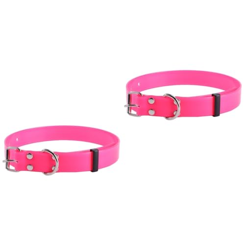 Happyyami 2St Welpenhalsband Basketball-Mülleimer wasserdichte Hunde hundekragen aus Rindsleder Haustier Hundehalsband Kleiner Hund Hündchen von Happyyami