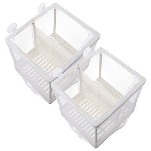 Happyyami 2er-Box Inkubationsnetz Fischnetz Fischtankdekor Aquarium Aquarium Aquariumreiniger Netz Für Fischinkubatoren Fische Schlüpfen Tank Pflanzenhalter Fischglas Weiß Polyestergewebe von Happyyami