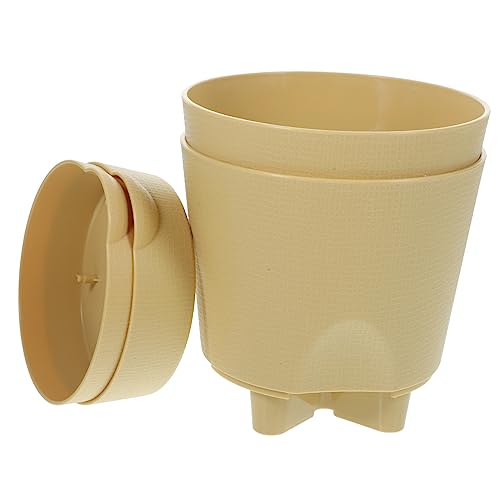 Happyyami Selbstbewässerndes Pflanzgefäß-Set 2-teilig Großer Gartentopf Wasseraufnahmeseil Robuster Kunststoff Zur Dekoration Leicht Zu Pflegen Happyyami Selbstbewässerndes Pflanzgefäß-Set 2-teilig Großer Gartentopf Wasseraufnahmeseil Robuster Kunststoff Zur Dekoration Leicht Zu Pflegen von Happyyami