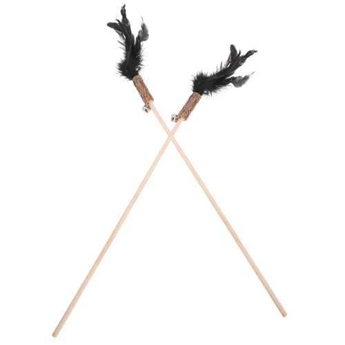 Happyyami 2stücke Katzenspielzeug Interaktive Katzenangel Federn Und Katzenminze Fördert Natürliche Instinkte Für Drinnen Für Aktive Katzen Und Kätzchen Leicht Und Tragbar von Happyyami
