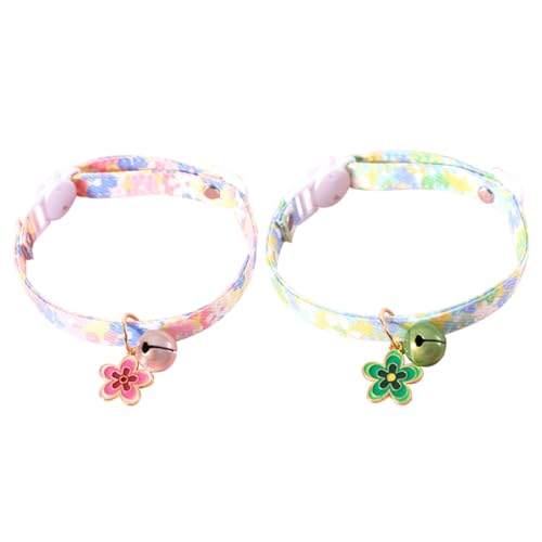 Happyyami Haustierhalsband Mit Dekorativen Blumenglöckchen - Verstellbare Halskette & Hautfreundlich von Happyyami