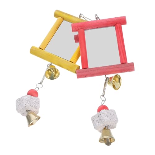 Happyyami 2st Beißspielzeug Für Papageien Vogelkäfig- Papagei Spielzeug Spiegel Papageienspiegel -Huhn-Spielzeug Hühnerschaukel Spielzeug Papageienkäfigspielzeug Vogel- Hölzern Happyyami 2st Beißspielzeug Für Papageien Vogelkäfig- Papagei Spielzeug Spiegel Papageienspiegel -Huhn-Spielzeug Hühnerschaukel Spielzeug Papageienkäfigspielzeug Vogel- Hölzern von Happyyami