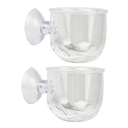Happyyami 2pcs Aquarium Ausrüstung Rot Fütterung Tasse Für Fisch Aquarium Feeder Tasse Für Süßwasser Tanks von Happyyami