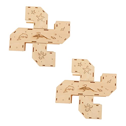 Happyyami 2stücke Holz Hamster Tunnel Spielzeug Kreatives Labyrinth Für Kleintiere Für Spiel Und Bewegung Aus Sicherem Holzmaterial Für Gesunde Aktivitäten von Happyyami