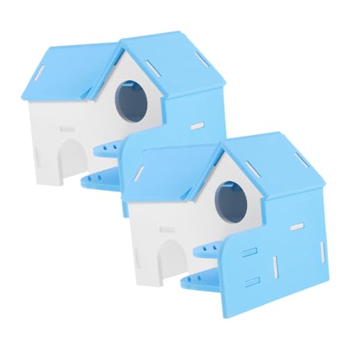 Happyyami 2stücke Farbenfrohes Hamsterhaus Mit Leiter Gemütliches Versteck Für Kleintiere Wie Hamster Und Chinchilla Für Käfige Sicheres Und Robustes Design Zum Spielen Und Entspannen von Happyyami