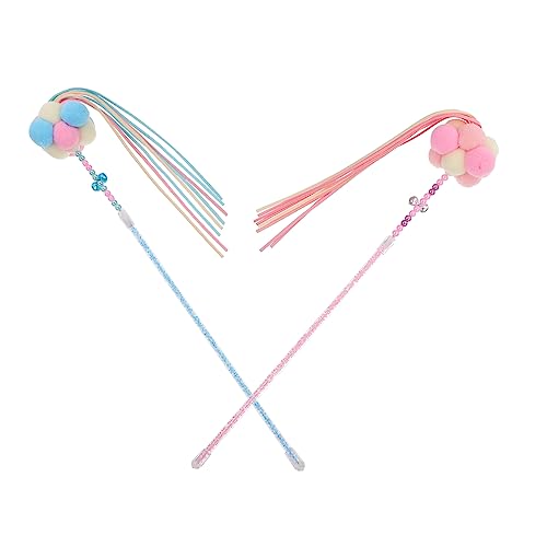 Happyyami 2stücke Katzenangel Mit Interaktivem Spielzeug Katzenspielzeug Für Aktives Spielen Teaser-Stick Bewegungsfreude Und Neugier Bei Katzen von Happyyami
