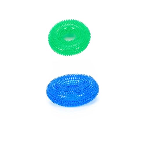 Happyyami 2stücke TPR Hundespielzeug Runde Kauringe Blau Und Grün Beißfest Für Zahnpflege Und Spielspaß Für Kleine Und Mittelgroße Hunde Happyyami 2stücke TPR Hundespielzeug Runde Kauringe Blau Und Grün Beißfest Für Zahnpflege Und Spielspaß Für Kleine Und Mittelgroße Hunde von Happyyami