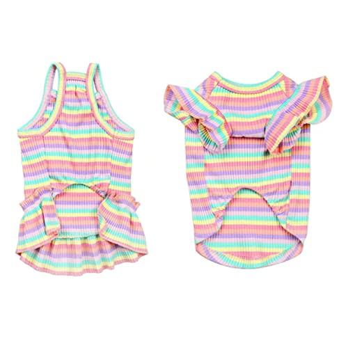 Happyyami 2st Kleidung Für Haustiere Perro Kapuzenpullis Mode äntel Hundepool Transportbox Für Haustiere Dackel Bausatz Westen Rassen Outfit Kostüme Hündchen 5% Elasthan Rosa von Happyyami