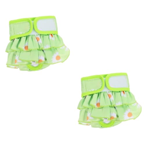 Happyyami 2St physiologische Hosen für Haustiere Kleidung Wiederverwendbare Hundewindel Hundewindeln Pet körperliche Hose Hündchen Sanitärhosen Hot Pants Höschen Baumwolle von Happyyami