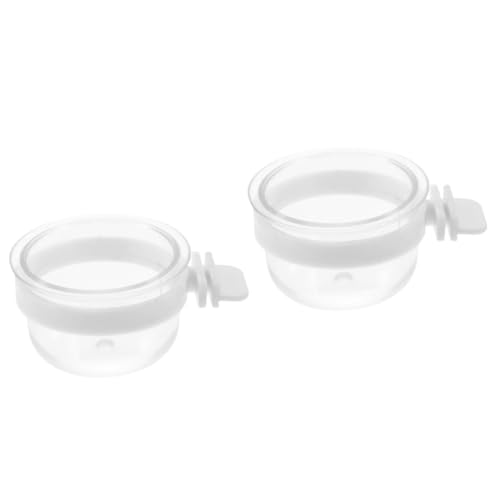 Happyyami 2stücke Papageien Futterschale Abnehmbarer Transparenter Futter Und Wasserspender Für Vogelkäfige Für Wellensittiche Kanarienvögel Und Andere Haustiere von Happyyami