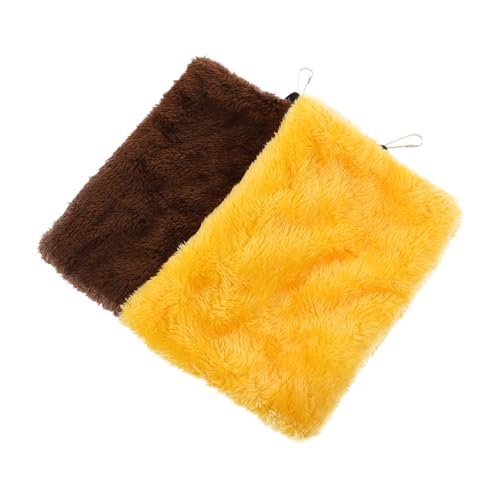 Happyyami 2st Schlafsack Für Hamster Meerschweinchen Schlafsack Hängematten Für Kleine Haustiere Hamster Hängematten Plüsch Hamsterhaus Warme Ruhesäcke Winterliche Igelbetten Flanell von Happyyami