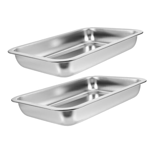 Happyyami 2stücke Edelstahl Katzentoilette Für Kleine Katzen Offene Geruchsfreie Und Einfach Zu Reinigende Katzenklo Für Kätzchen Aus Hochwertigem Edelstahl Für Saubere Zuhause von Happyyami