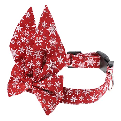 Happyyami 3 STK Haustierhalsband Weihnachtshalsbänder für Hunde m-Halskette für Mädchen Kätzchenhalsbänder Kragen mit weihnachtlichem Muster abnehmbar schmücken Geschenk rot von Happyyami