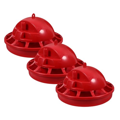 Happyyami 3 Stück Automatischer Hühnertränker Dickwandiger Wasserspender für Küken Wasserschalen mit Nachfüllautomatik Geeignet für Hühner Enten und Vögel von Happyyami