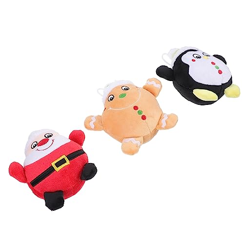 Happyyami Xmas Collection Hunde-plüschtier-Set Weihnachtspuppen Für Kinder Pp-Baumwolle 3-teilig von Happyyami