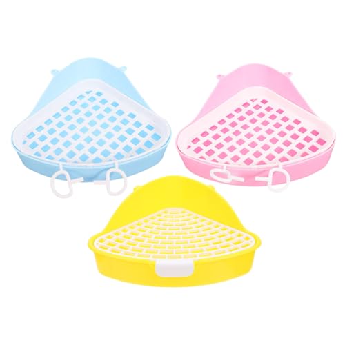 Happyyami 3 Stück Kaninchen-Katzentoilette Dreieckig Kunststoff Für Hamster Toilette Häschen Ecke Töpfchentrainer Kleintier-Einstreu Katzentoilette Für Chinchilla Meerschweinchen Frettchen Happyyami 3 Stück Kaninchen-Katzentoilette Dreieckig Kunststoff Für Hamster Toilette Häschen Ecke Töpfchentrainer Kleintier-Einstreu Katzentoilette Für Chinchilla Meerschweinchen Frettchen von Happyyami