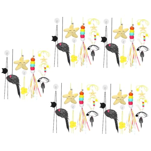 Happyyami 30 STK Hängendes Spielzeug für Katzen -Plüsch einziehbares Katzenspielzeug interaktives katzenspielzeug Interactive cat Toy Catnip hüpfendes Spielzeug Spielzeuge necken Happyyami 30 STK Hängendes Spielzeug für Katzen -Plüsch einziehbares Katzenspielzeug interaktives katzenspielzeug Interactive cat Toy Catnip hüpfendes Spielzeug Spielzeuge necken von Happyyami