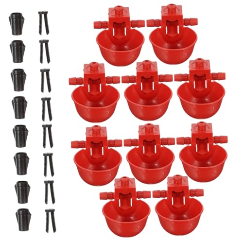 Happyyami Automatische Tränke Für Hühner Tauben Vögel 30 Stück Rote Tränkenäpfe Aus Abs-Material Für Geflügel Wassertrinkbecher Zufällige Farbe von Happyyami