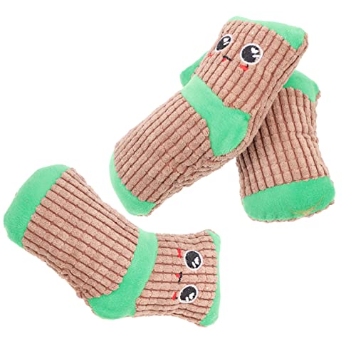 Happyyami 3St Animal Toys beschwertes Kuscheltier nachsprechende stofftiere Dog Toys Hundewerfer Welpenunterlagen Welpen quietschende Socke Hunde quietschende Socke Plüsch Coffee von Happyyami