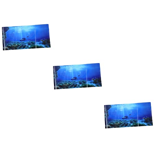 Happyyami 3stücke Fisch Tank Hintergrundbild Aquarium Dekoration Aufkleber Hochauflösende Fischtank Wandgestaltung Langlebiges Blendendes Design Für Lebendige Unterwasserlandschaften von Happyyami