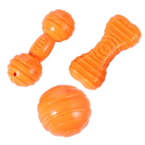 Happyyami 3St Haustier Hund Welpenspielzeug Plüsch Hundestöcke zäh Interactive Dog Toys hundeintelligenz Fashoin Kauspielzeug für Hund Katze -Material Orange von Happyyami