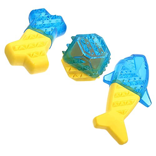 Happyyami 3St Haustier quietschend Kauspielzeug für Welpen Beiß kräuseln interaktives knete Hundebissspielzeug Backenzahnspielzeug für Hunde von Happyyami