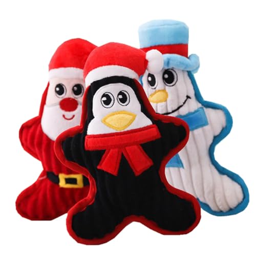 Happyyami 3pcs Weihnachten Hund Spielzeug Plüsch Quietschende Pet Kauen Und Crinkle Spielzeug Für Hund Zahnen Happyyami 3pcs Weihnachten Hund Spielzeug Plüsch Quietschende Pet Kauen Und Crinkle Spielzeug Für Hund Zahnen von Happyyami