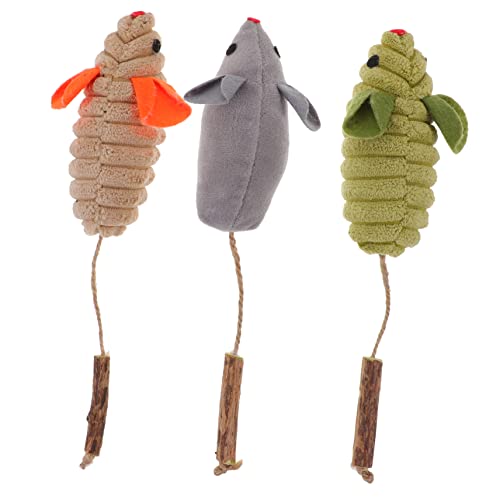 Happyyami 3stücke Katzenspielzeug Mit Maus Und Katzenminze Kauspielzeug Für Hauskatzen Mäusespielzeug Mit Katzenminze Für Indoor Katzen von Happyyami