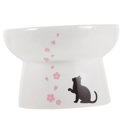 Happyyami 3St Katzennapf Hundenapf Keramik erhöhte Futternäpfe für Katzen Katze Futter katzenfutter Katzennäpfe Katzenschüssel aus Keramik Wasserzufuhr füttern Haustiernapf Wasserspender von Happyyami