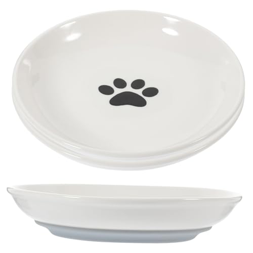Happyyami Flacher Katzenfutter-/wassernapf Aus Keramik Mit Breitem Rand Ohne Silikonboden Für Kätzchen Happyyami Flacher Katzenfutter-/wassernapf Aus Keramik Mit Breitem Rand Ohne Silikonboden Für Kätzchen von Happyyami