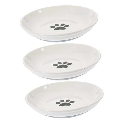Happyyami 3St Katzennapf aus Keramik Whisker-Ermüdungserleichterung für Kätzchen Flache Katzenwasserschale Haustier breiter Katzennapf Katzennäpfe eben Tierfutter Geschirr Fressnapf Happyyami 3St Katzennapf aus Keramik Whisker-Ermüdungserleichterung für Kätzchen Flache Katzenwasserschale Haustier breiter Katzennapf Katzennäpfe eben Tierfutter Geschirr Fressnapf von Happyyami