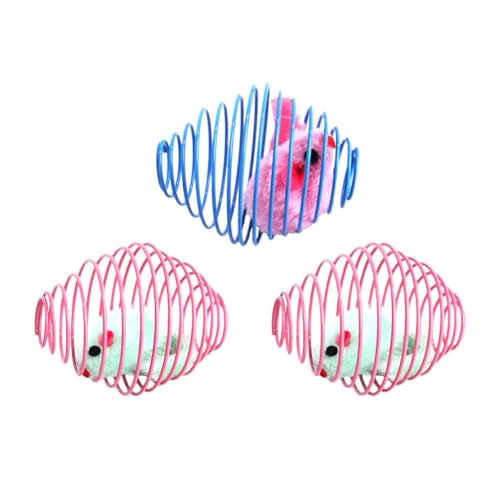 Happyyami 3stücke Interaktive Katzen-spielzeuge Teiliges Mäusen Zufällige Farben Für Kätzchen Zahnreinigung Und Spielspaß Fördert Bewegung Und Interaktion von Happyyami