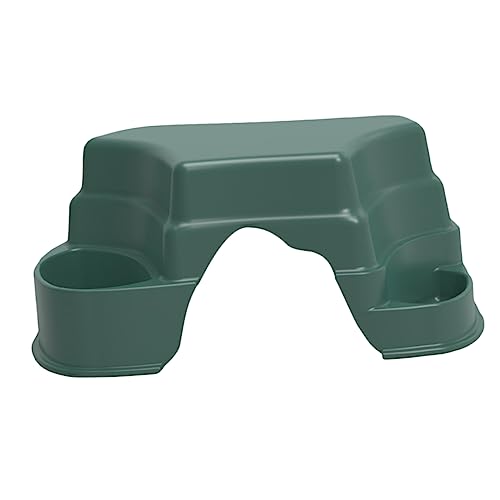 Happyyami 3St Krabbeltierfutterbecken Schildkrötenplattform Reptilienversteck Reptilien wasserschale Reptilienhöhle Zubehör für Schildkrötenpanzer Aquarium- Plastik Dark Green von Happyyami