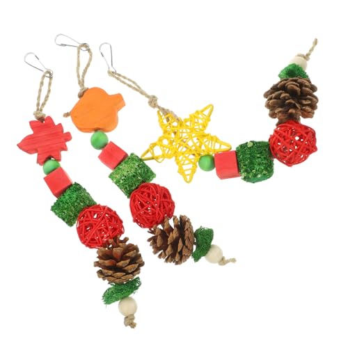 Happyyami 3stücke Teiliges Papageien-kauspielzeug Hängendes Spielzeug Für Vögel Farbenfrohes Schredder-Spielzeug Und Langlebig Für Sittiche Und Andere Vögel Happyyami 3stücke Teiliges Papageien-kauspielzeug Hängendes Spielzeug Für Vögel Farbenfrohes Schredder-Spielzeug Und Langlebig Für Sittiche Und Andere Vögel von Happyyami