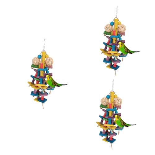 Happyyami 3stücke Papageien Spielzeug Mit Klettern Und Schaukeln Buntes Kauspielzeug Für Kleine Mittlere Und Große Papageien Und Zufällige Farbzusammenstellung Happyyami 3stücke Papageien Spielzeug Mit Klettern Und Schaukeln Buntes Kauspielzeug Für Kleine Mittlere Und Große Papageien Und Zufällige Farbzusammenstellung von Happyyami