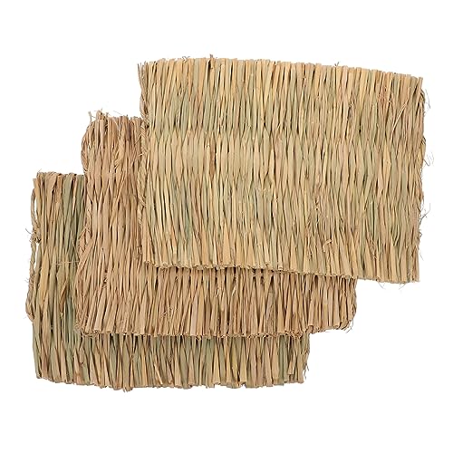 Happyyami 3St Strohmatte Futter für Kaninchenkäfige Hase Beißspielzeug Hamster kauen Spielzeug Kauspielzeug kaninchenstreu knete Spielzeug Stroh gewebte Matte Kaumatte für Haustiere Grasig Happyyami 3St Strohmatte Futter für Kaninchenkäfige Hase Beißspielzeug Hamster kauen Spielzeug Kauspielzeug kaninchenstreu knete Spielzeug Stroh gewebte Matte Kaumatte für Haustiere Grasig von Happyyami