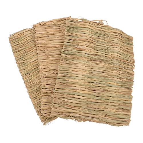 Happyyami 3stücke Praktische Kaninchen-grasmatten Tragbare Geflochtene Matten Für Haustiere Als Einstreu Und Bett Für Kaninchen Und von Happyyami