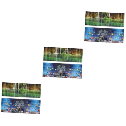 Happyyami 3St Wandtattoos wandaufkleber wandsticker Aquarienhintergrund haften 40 Terrarium Tieraufkleber wandtattoo Hause tapete für zu Hause Wassertank schmücken Container Bild 3D von Happyyami